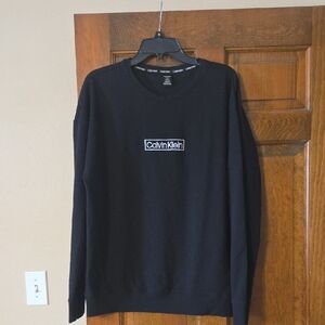 Calvin Klein Black Logo Crewneck Pullover